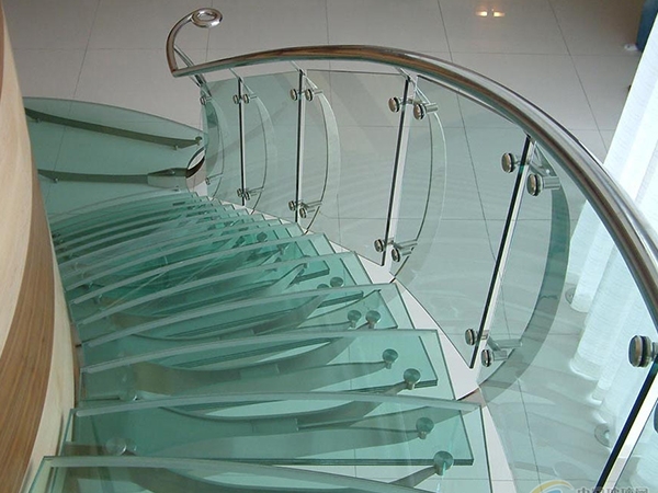 Laminated stair glass